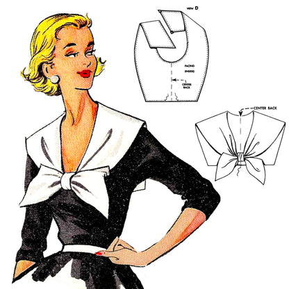 1950's B. Altman Girl Collars / One Size / PAPER Pattern