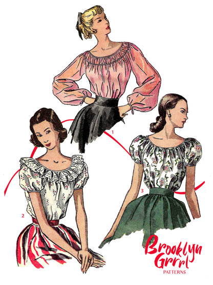 1940s Blouse / Digital Pattern