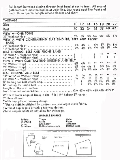 1950s 'New Look' Day Dress / PDF Pattern
