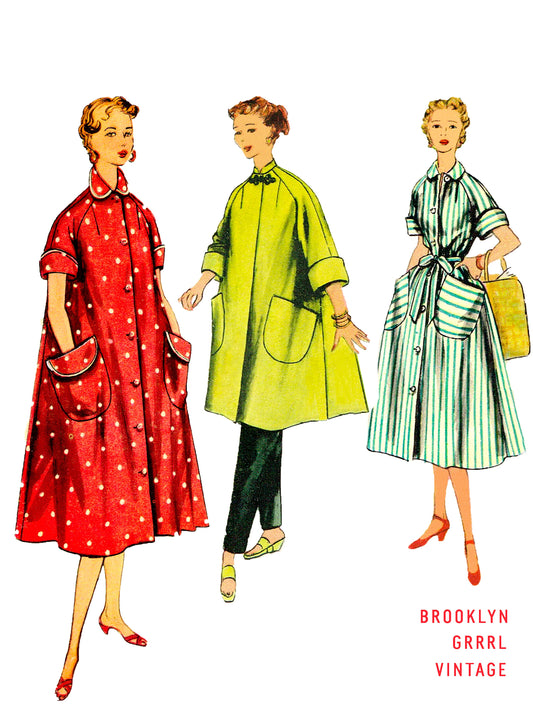 PAPER Pattern - 1950s Breakfast at Home Robe / Bust 32