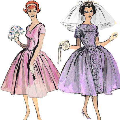 PDF Pattern - 1950s Bridal / Ball Gowns / Bust 36