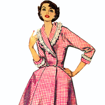 1950's The Sunrise Sweetheart Housecoat / Paper Pattern