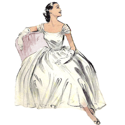 1950s Vera-Ellen Full Skirt Circle Dress / Bust 32 / PAPER Pattern