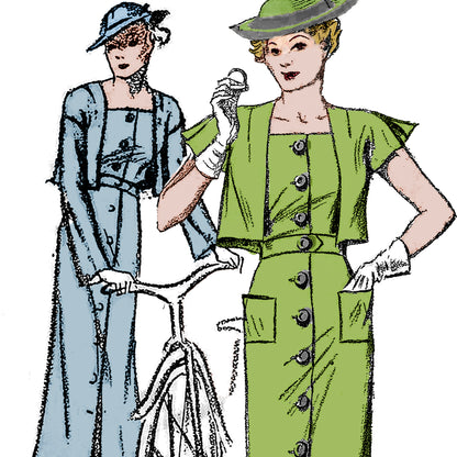 PAPER Pattern 1930s Summer Dress & Jacket / Bust 34