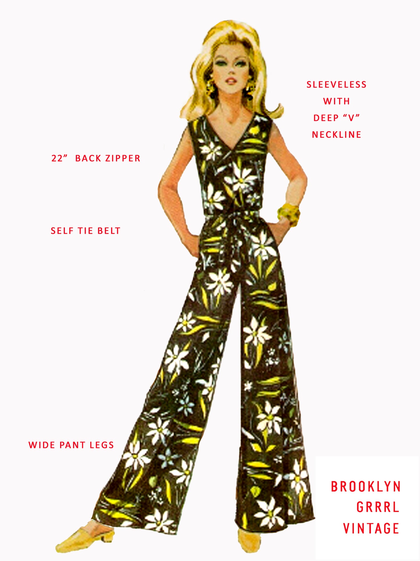 PAPER Pattern - 1970s Jumpsuit and Rompers / Bust 38