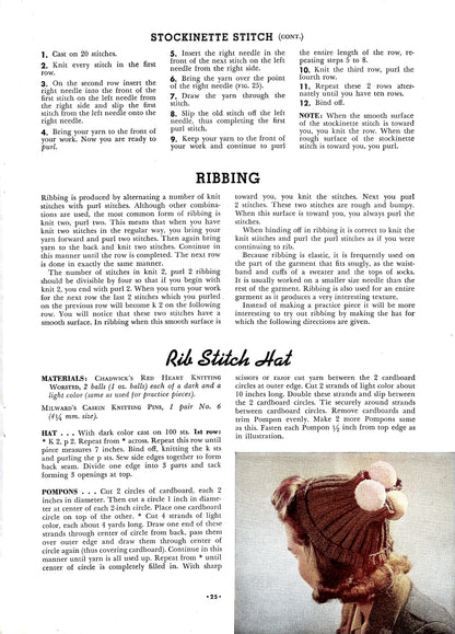 Learn How Book - "K" is for Knitting Booklet PDF Download