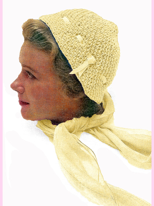 1950s Reversible Cloche  - Crochet PDF Pattern