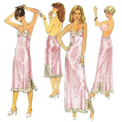 PDF Pattern - 1970s Full and Half Slips / MULTIPLE SIZES