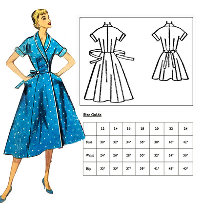 1950's The Sunrise Sweetheart Housecoat / PDF Pattern