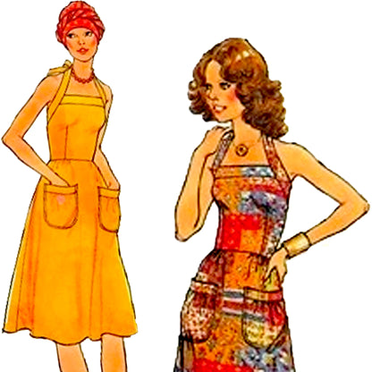 PAPER Pattern 1970s Halter Dress / Multiple Sizes