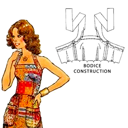 1970s The California Dreamin’ Halter Dress / PDF Pattern
