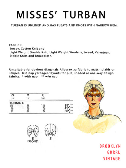 PDF Pattern - Turban Pattern / S-M-L