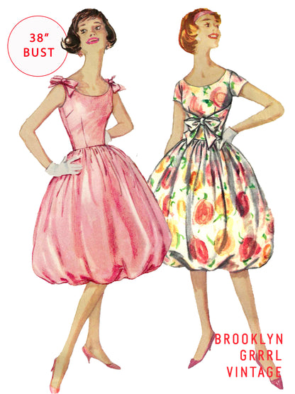 PAPER Pattern - 1950s Bubble Party Dress / Bust 38