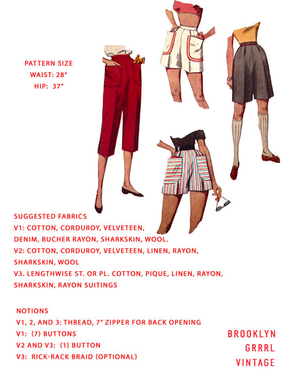 1950s The Picnic Perfect Summer Set / PDF Pattern