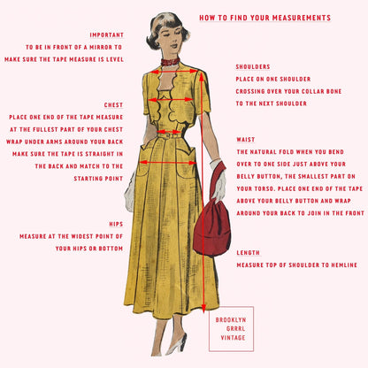 PDF Pattern - 1940's Dress with Back Pleating / Bust 34