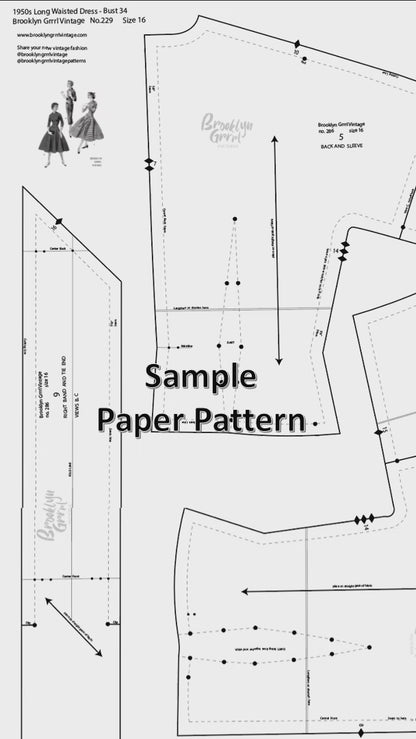 PAPER Pattern - 1960s Cape  / Bust 38