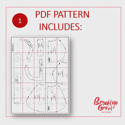 PDF Pattern - 1960s 'Doris Day Chic 'Cape  / Bust 38